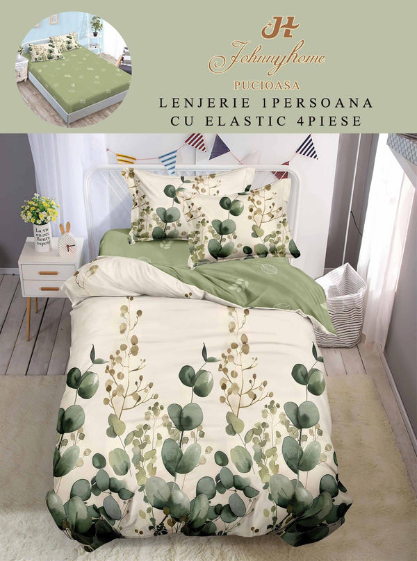 Lenjerii cu Elastic o Persoana Pucioasa Finet Verde Frunze LSE142