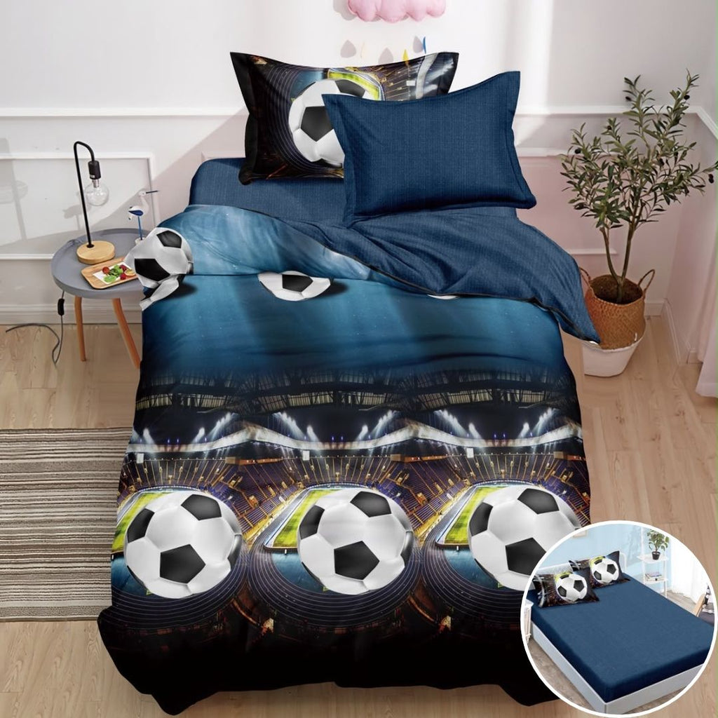 Lenjerii cu Elastic o Persoana Pucioasa Bumbac Satinat Albastru Fotbal LSY40