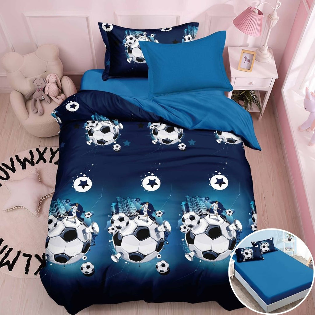 Lenjerii cu Elastic o Persoana Pucioasa Bumbac Satinat Albastru Fotbal LSY51