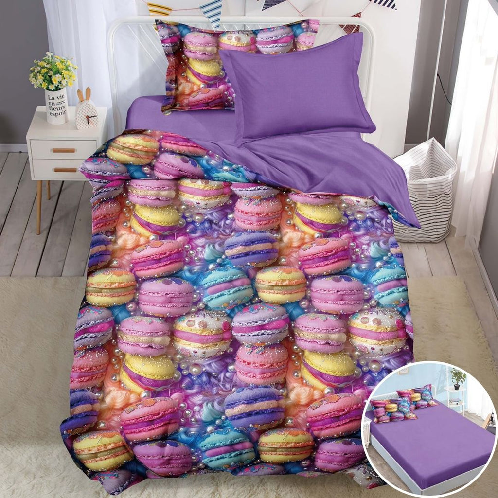 Lenjerii cu Elastic o Persoana Pucioasa Bumbac Satinat Mov Macarons LSY41A