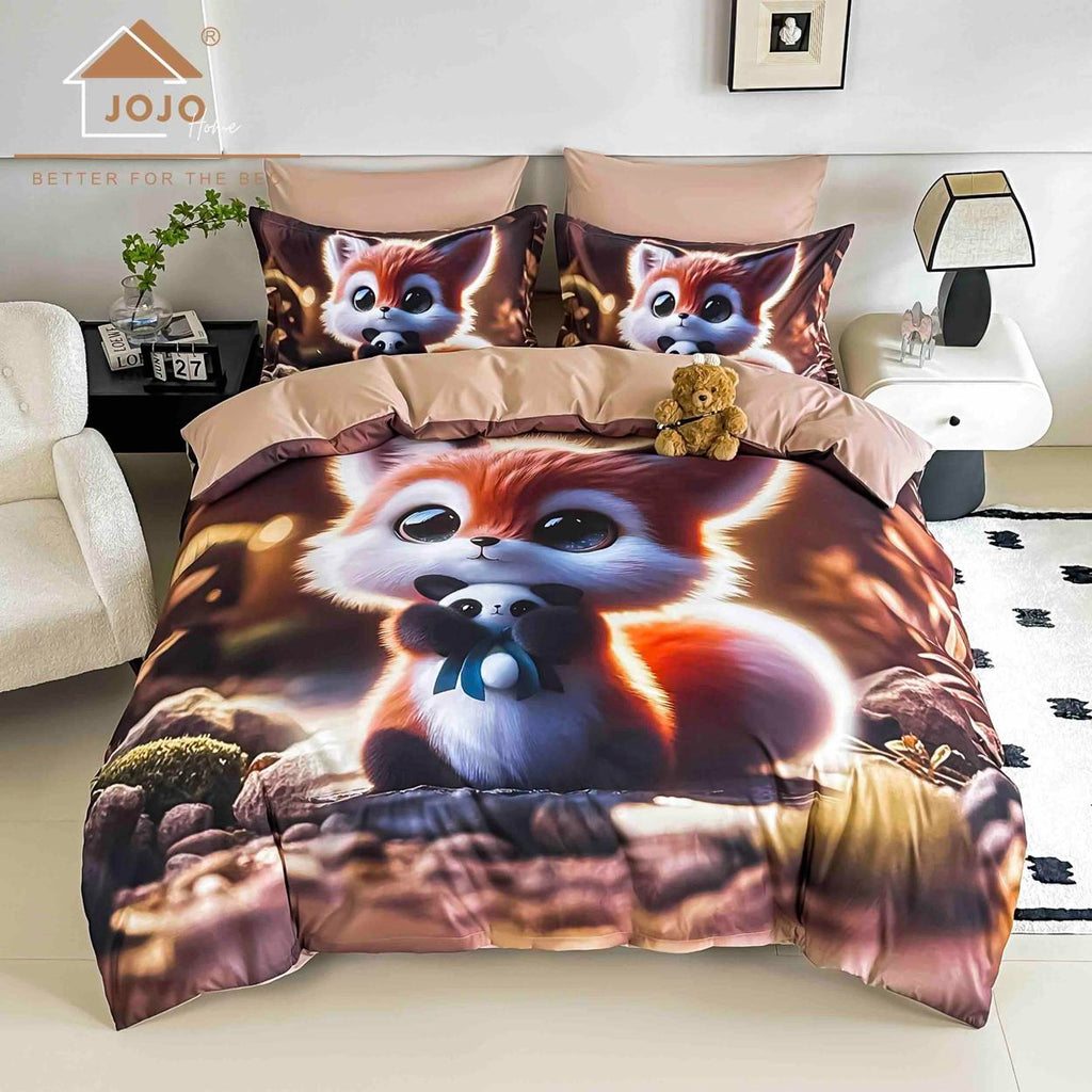 Lenjerii cu Elastic o Persoana Bumbac Finet 5D Maro Veverite LSEJ45