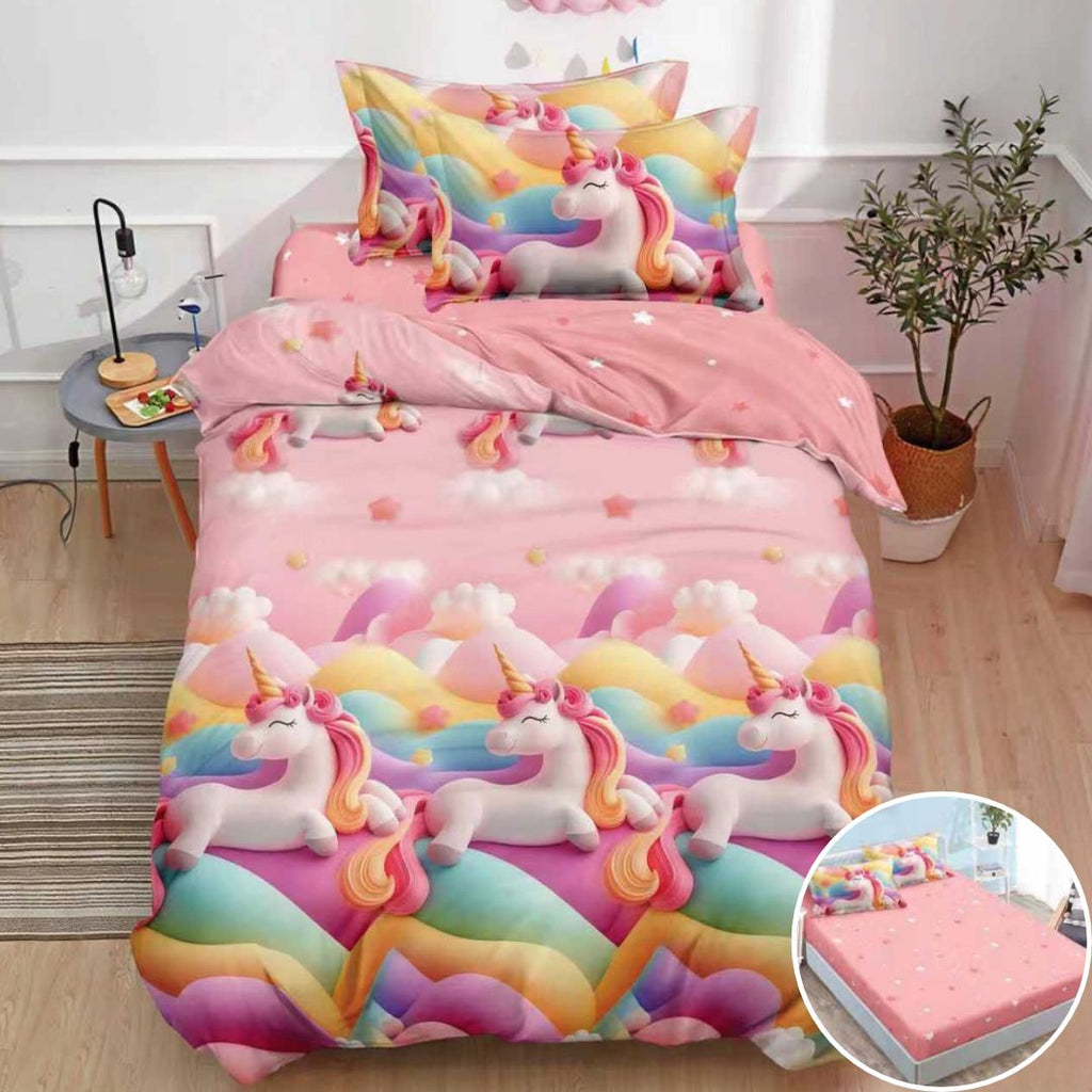 Lenjerii cu Elastic o Persoana Pucioasa Finet Roz Unicorni LSE158