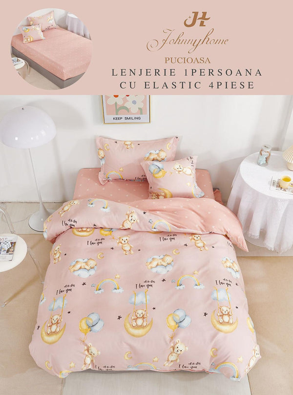 Lenjerii cu Elastic o Persoana Pucioasa Finet Roz Ursuleti Baloane LSE91