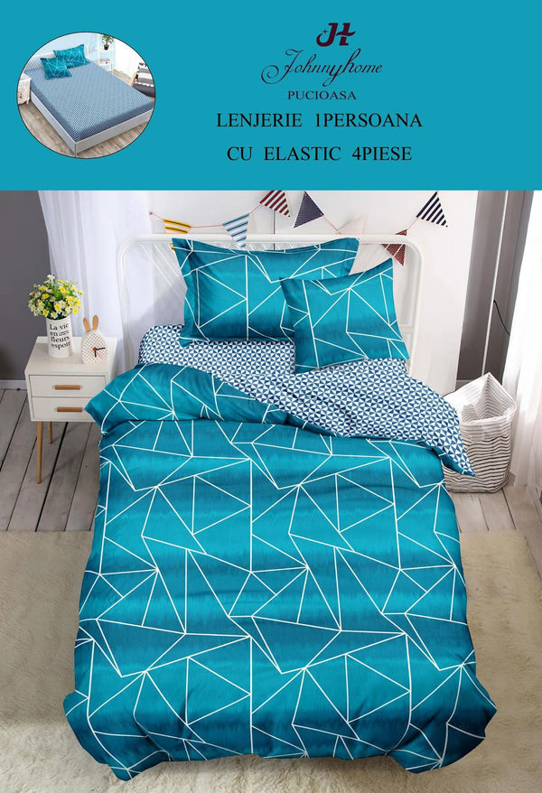 Lenjerii cu Elastic o Persoana Pucioasa Finet Albastru Forme Geometrice LSE34