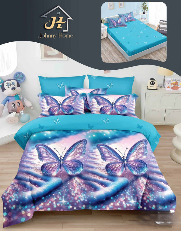 Lenjerie-cu-Elastic-Bumbac-Finet-Albastru-Mov-Fluture-BFE331