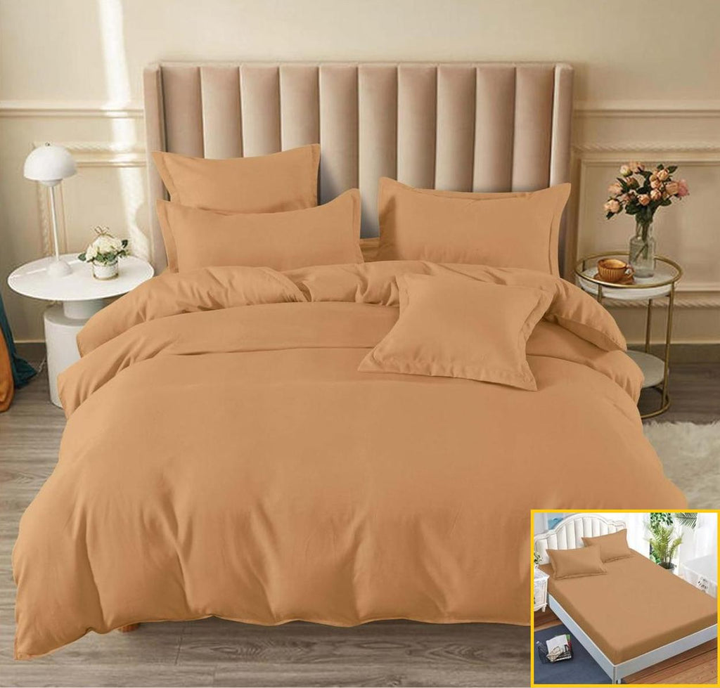 Lenjerii Uni cu Elastic Finet Pucioasa Pat Dublu Bej Simple BFE188