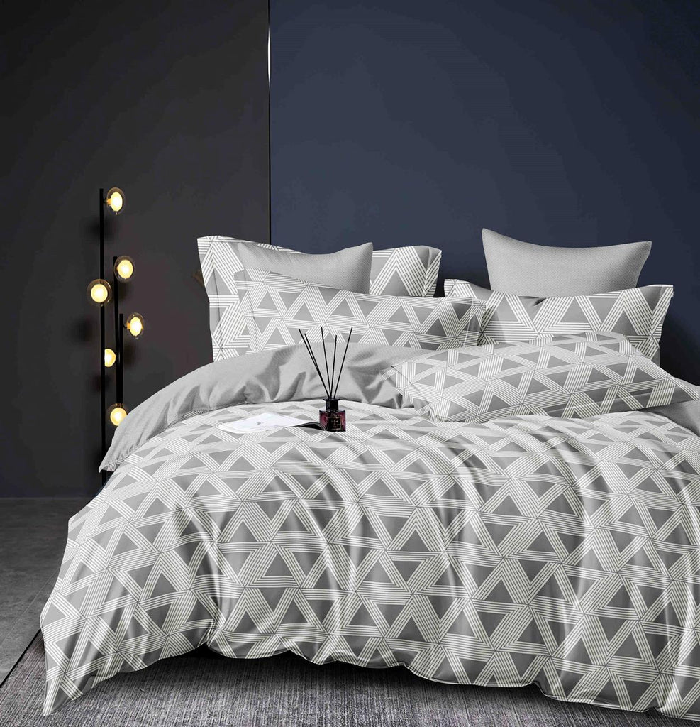 Lenjerii cu Elastic Bumbac Finet Gri Geometric BFEJ173