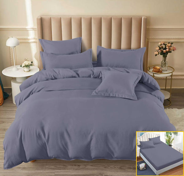 Lenjerii Uni cu Elastic Finet Pucioasa Pat Dublu Gri Inchis Simple BFE187