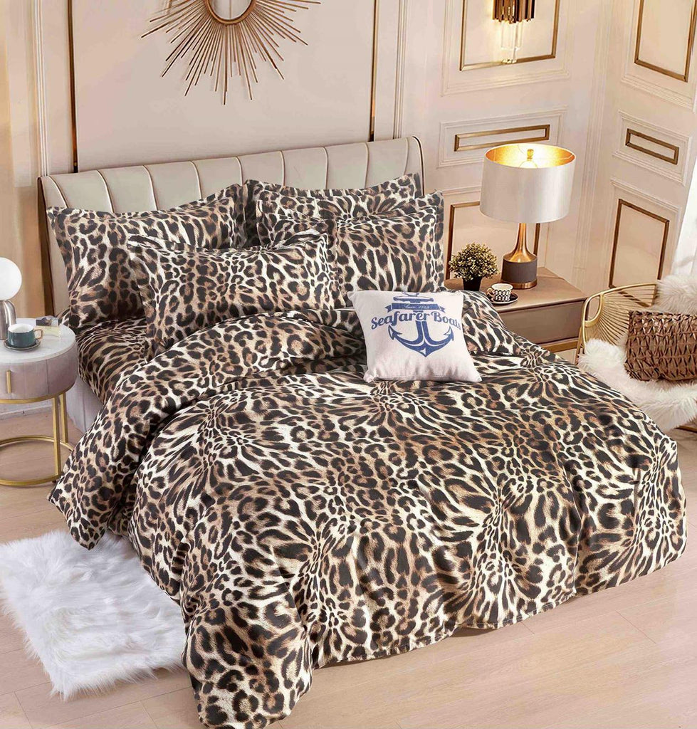Lenjerii cu Elastic Bumbac Finet Maro Leopard BFEJ144