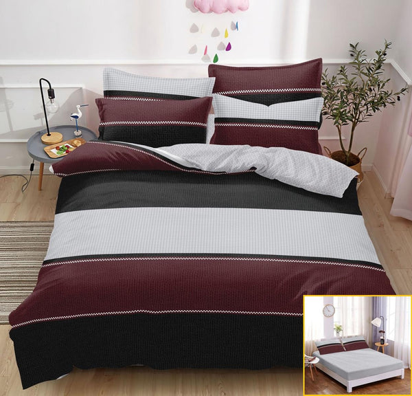 Lenjerii cu Elastic Finet Pucioasa Pat Dublu Multicolore Dungi BFE122