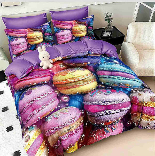 lenjerii cu elastic bumbac finet pucioasa mov multicolor macarons BFEP514