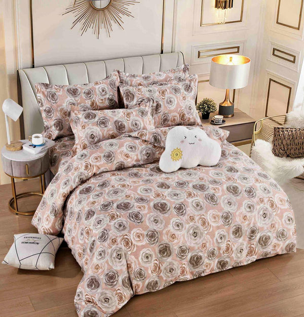 Lenjerii cu Elastic Bumbac Finet Roz Pudra Floral BFEJ27
