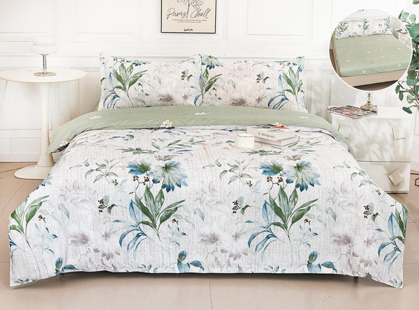 Lenjerii Bumbac cu Elastic 1+1 Gratis Verde Floral LE746