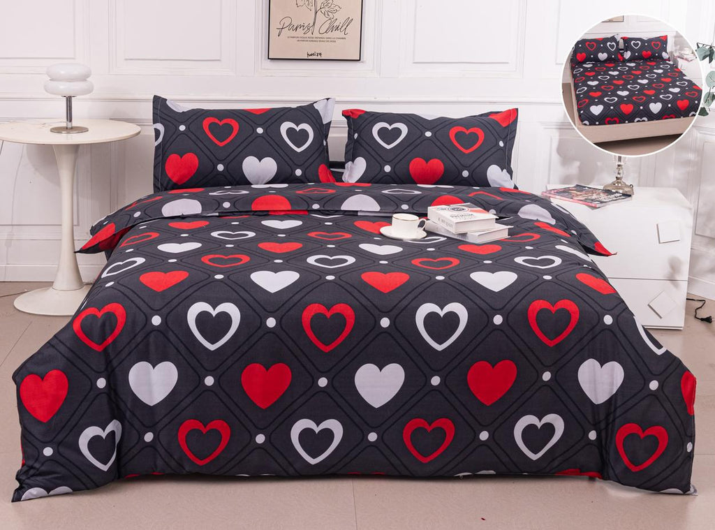 Lenjerii Bumbac cu Elastic 1+1 Gratis Negre Inimioare LE730