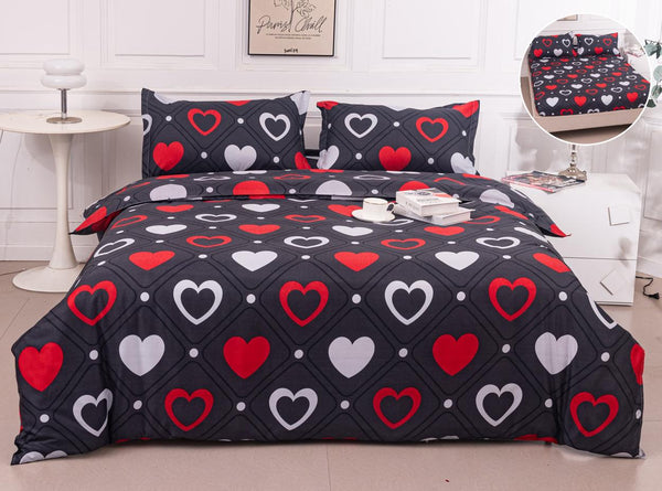 Lenjerii Bumbac cu Elastic 1+1 Gratis Negre Inimioare LE730