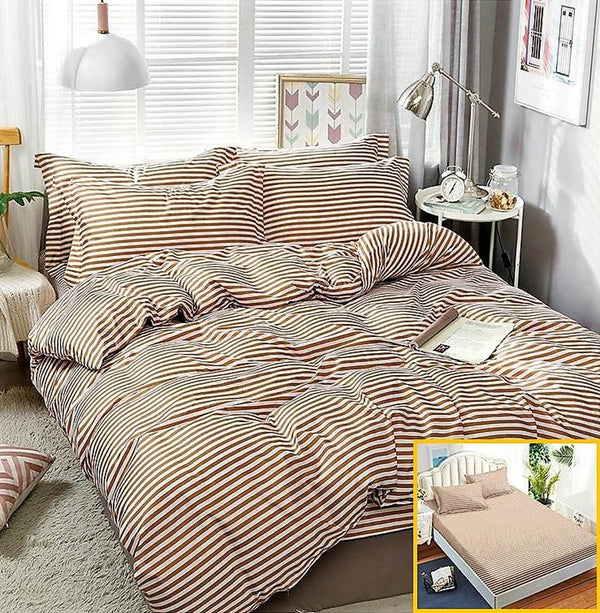 Lenjerii Bumbac cu Elastic 1+1 Gratis Albe Bej Dungi LE82