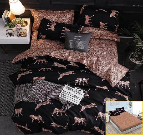 Lenjerii Bumbac cu Elastic 1+1 Gratis Negre Maro Negru Animal Print LE07