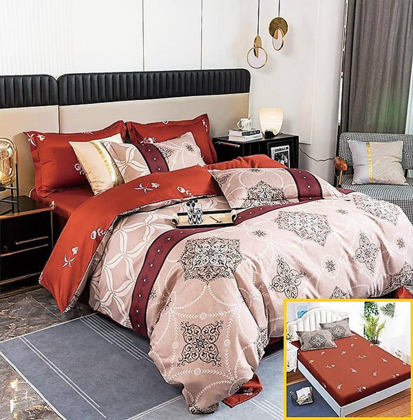 Lenjerii Bumbac cu Elastic 1+1 Gratis Rosii Bej Oriental LE81