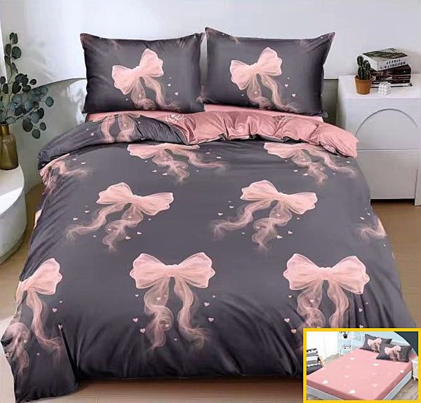 lenjerii bumbac satinat  cu elastic 1+1 gratis roz mov fundite