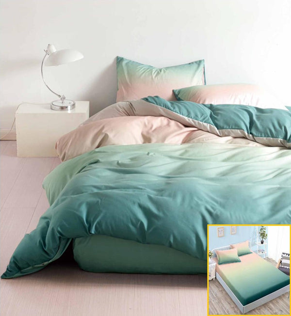 Lenjerii Bumbac cu Elastic 1+1 Gratis Verde Turcoaz Degrade LE131