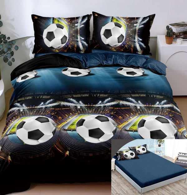 Lenjerii Bumbac cu Elastic 1+1 Gratis Albastru Fotbal Mingi LE192