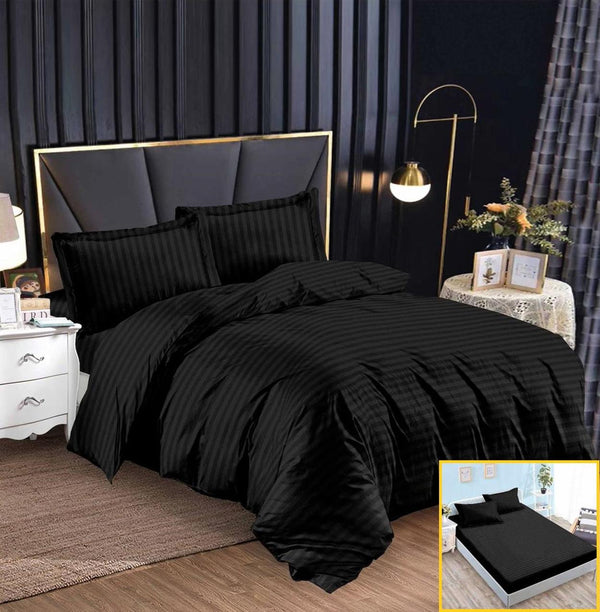 Lenjerii cu Elastic Bumbac Finet Damasc Negre DME05