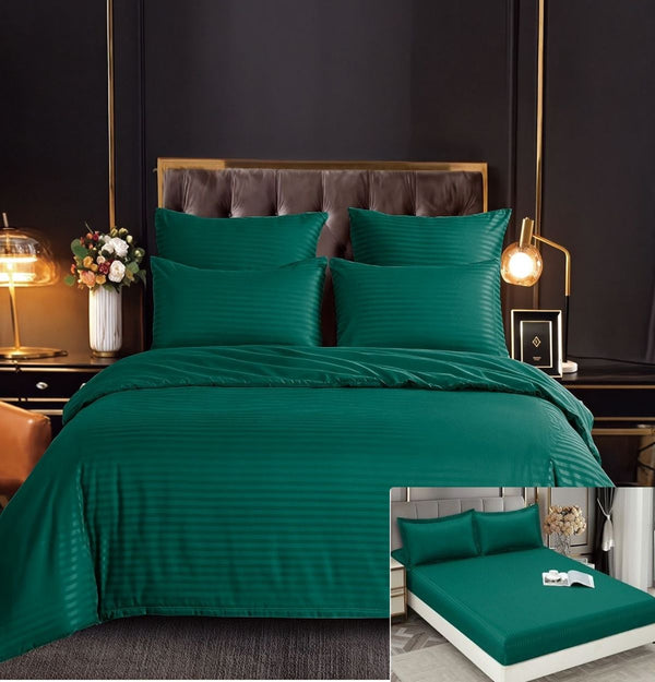 Lenjerii cu Elastic Bumbac Finet Damasc VERDE DME310
