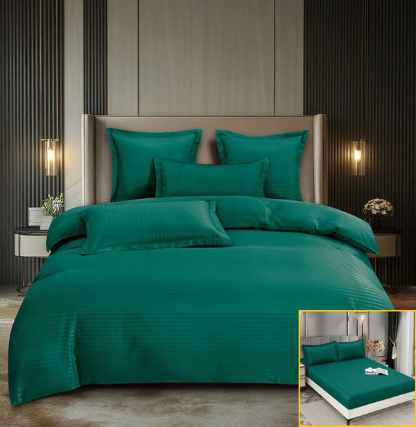 Lenjerii cu Elastic Bumbac Finet Damasc Verde DME210