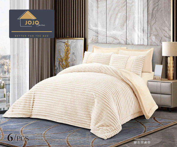 Lenjerii cu Elastic si Pilote Cocolino Blanita Iepure Crem LCJ809