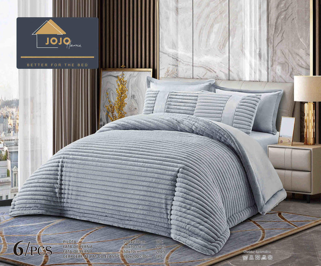 Lenjerii cu Elastic si Pilote Cocolino Blanita Iepure Gri Deschis LCJ808