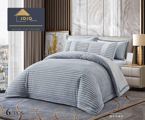 Lenjerii cu Elastic si Pilote Cocolino Blanita Iepure Gri Deschis LCJ808