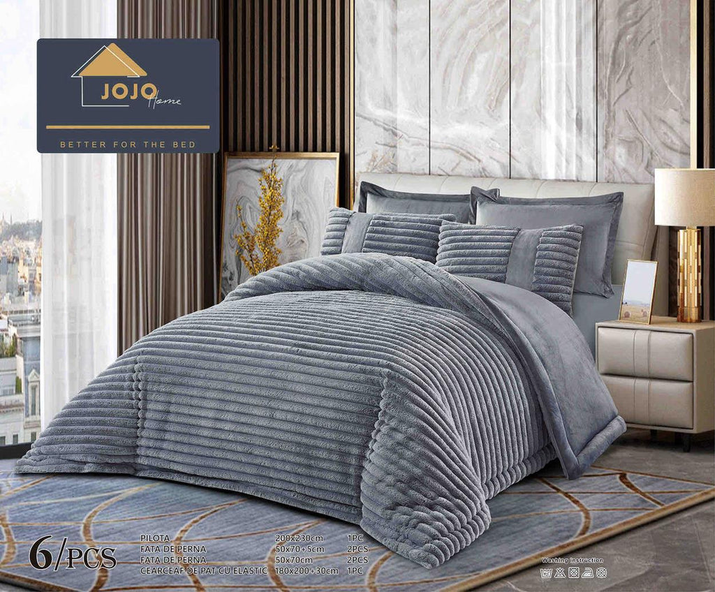 Lenjerii cu Elastic si Pilote Cocolino Blanita Iepure Gri Inchis LCJ804