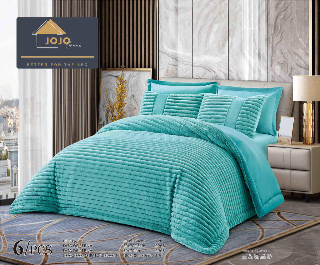 Lenjerii cu Elastic si Pilote Cocolino Blanita Iepure Turcoaz LCJ806