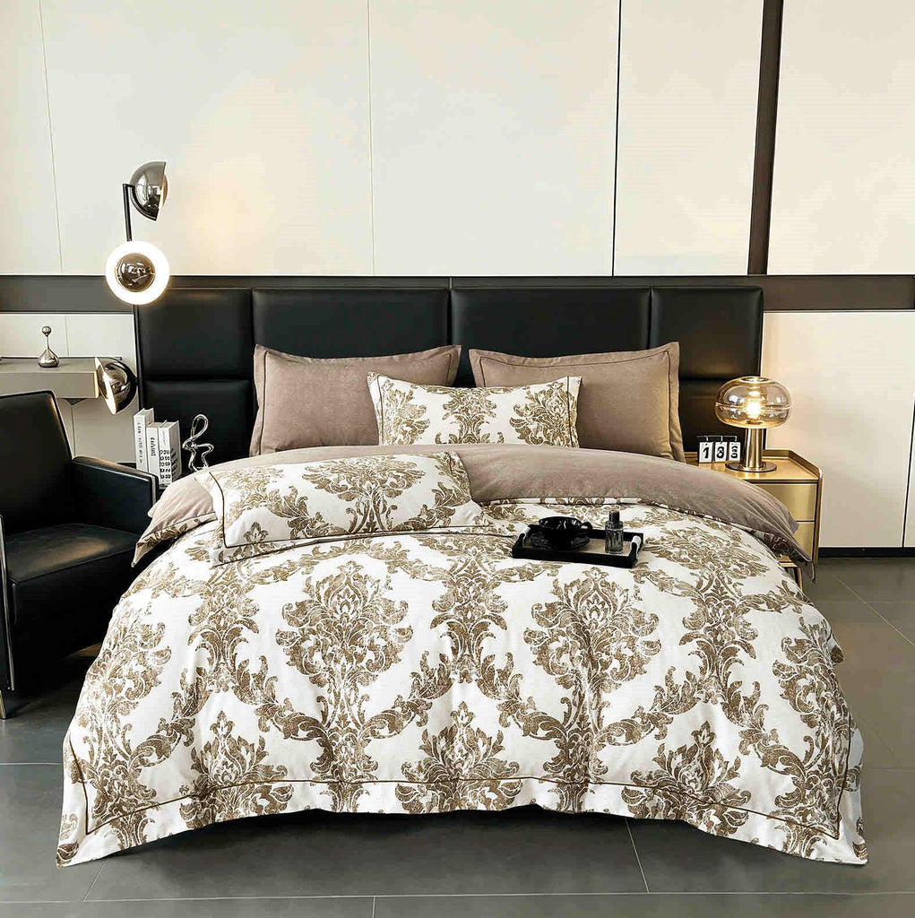 Lenjerii de lux cu Elastic Bumbac Finet Bej Oriental BFEJ631