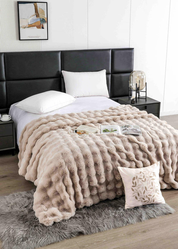 Paturi Cocolino Pufoase Tip Blanita Iepure Pat Dublu Bej PCJ709