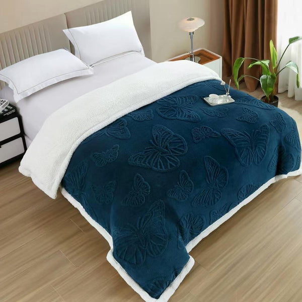 Paturi Cocolino Groase Model cu Fluturi Albastru PCD310