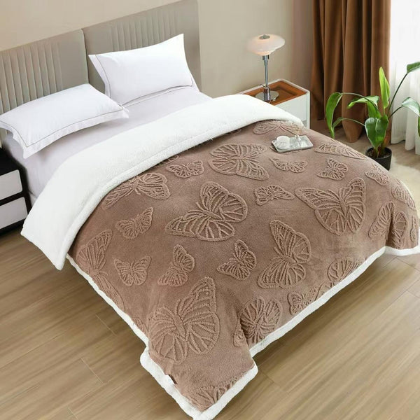 Paturi Cocolino Groase Model cu Fluturi Maro PCD305