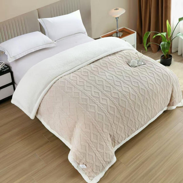 Paturi Cocolino Groase Model Tricotat Bej Deschis PCD204