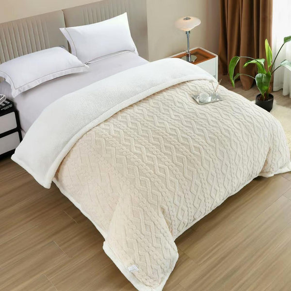 Paturi Cocolino Groase Model Tricotat Crem PCD202