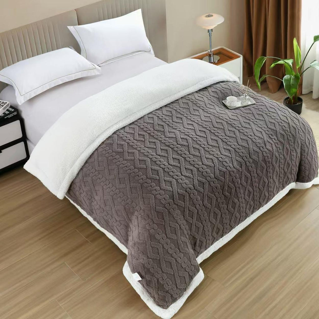 Paturi Cocolino Groase Model Tricotat Gri Inchis PCD201
