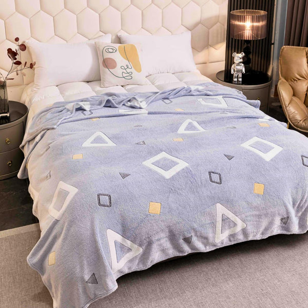 Paturi Pufoase Pufoase Pat Dublu Albastru Forme Geometrice PCJ111