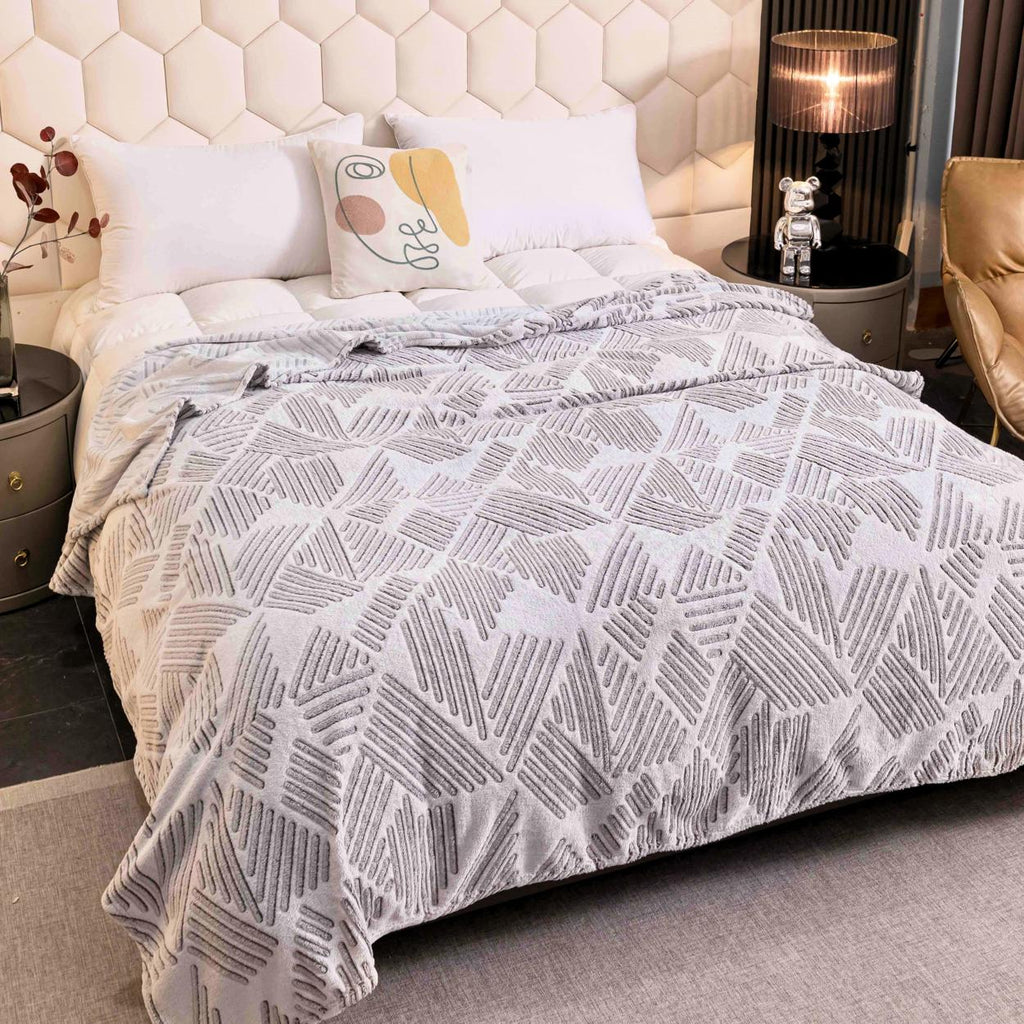 Paturi Pufoase Pufoase Pat Dublu Gri Linii Geometrice PCJ106