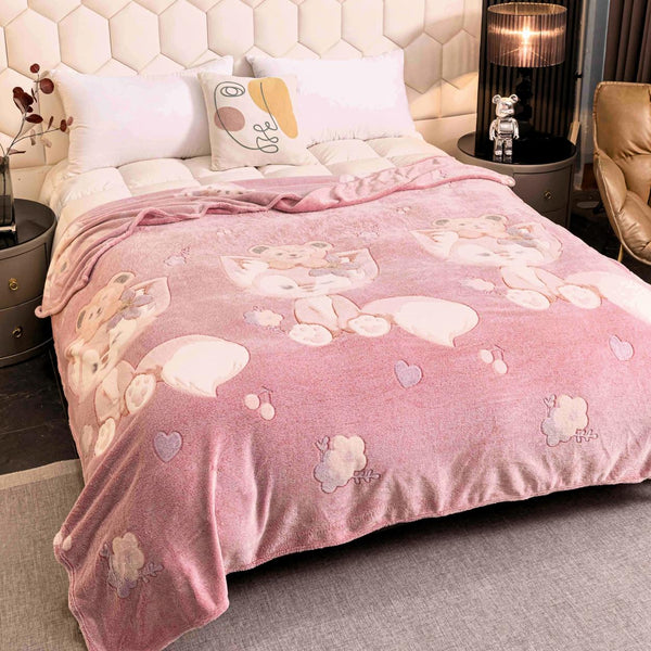 Paturi Pufoase Pufoase Pat Dublu Roz Vulpe PCJ100
