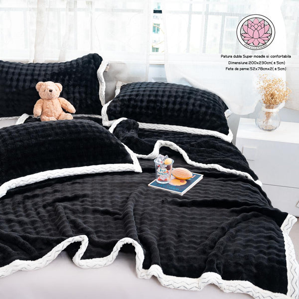 Paturi Cocolino Pufoase Pat Dublu Negre PCA301