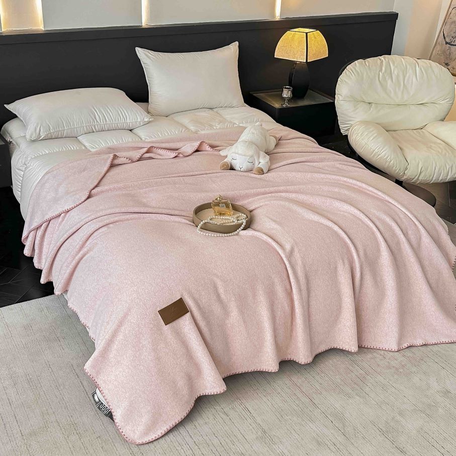 Paturi Pufoase Microfibra Fleece Pat Dublu Roz Melanj Uni PCJ806