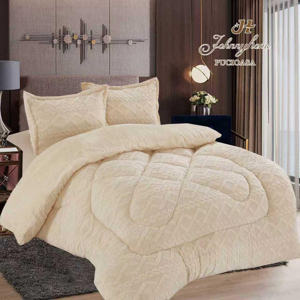 Pilote Groase Cocolino Pat Dublu Crem Model Gofrat Tricotaj PCD507