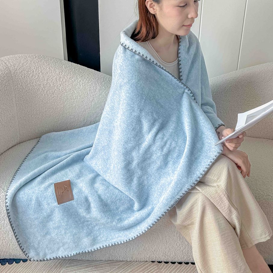 Sal Paturi Pufoase Microfibra Fleece Bleu Uni PCJ010