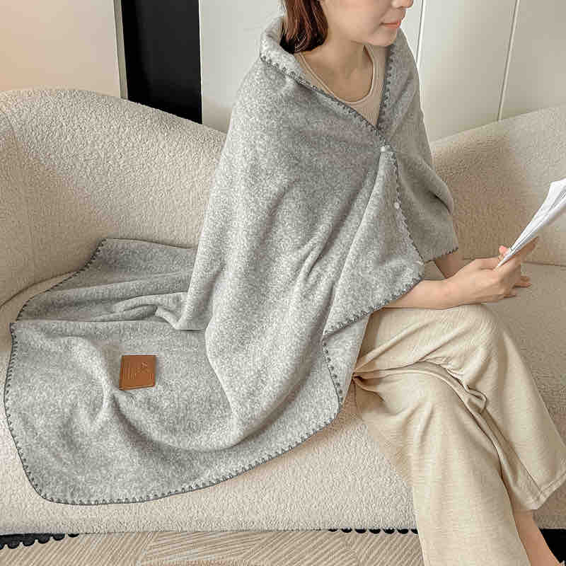 Sal Paturi Pufoase Microfibra Fleece Gri Melanj Uni PCJ009
