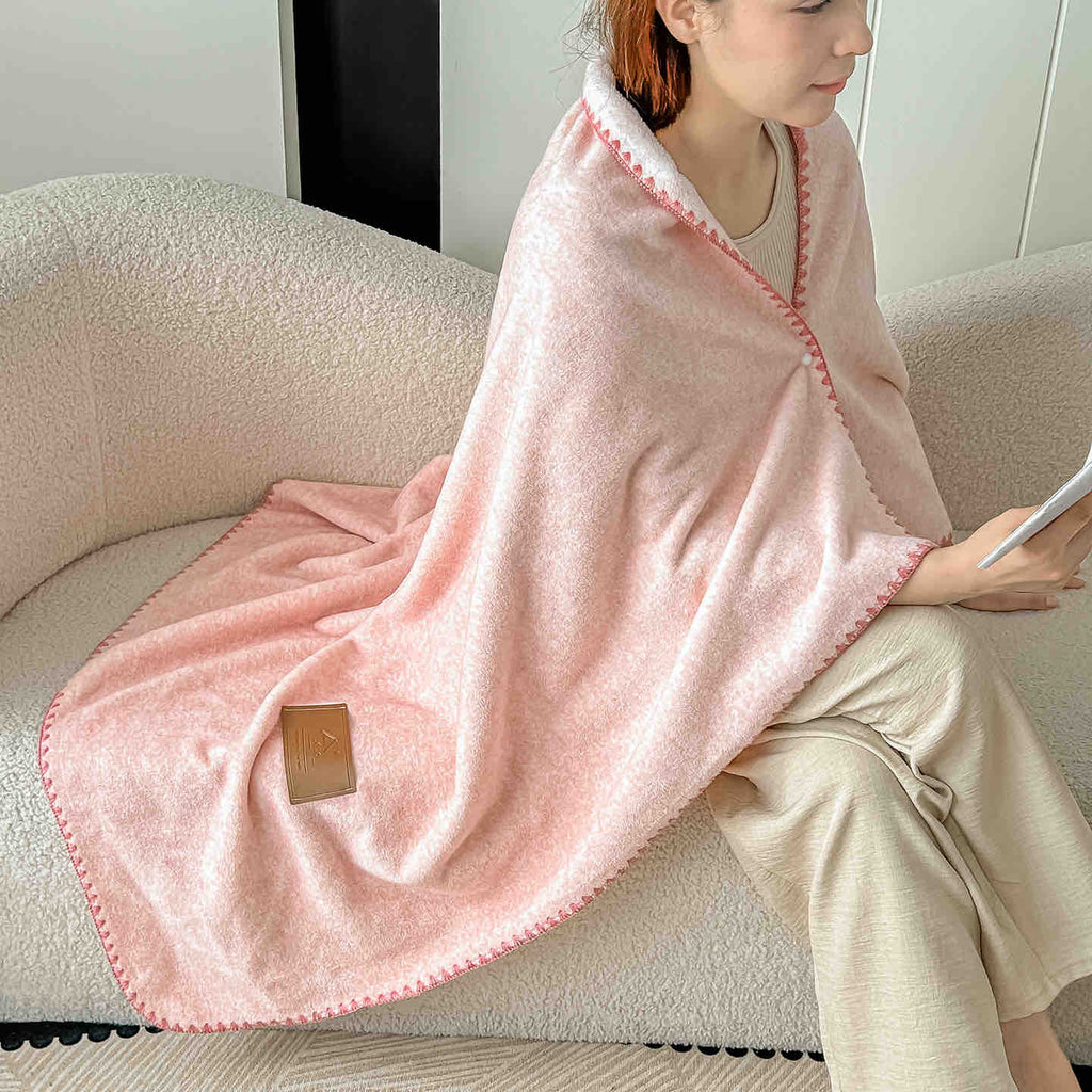 Sal Paturi Pufoase Microfibra Fleece Roz Melanj Uni PCJ007