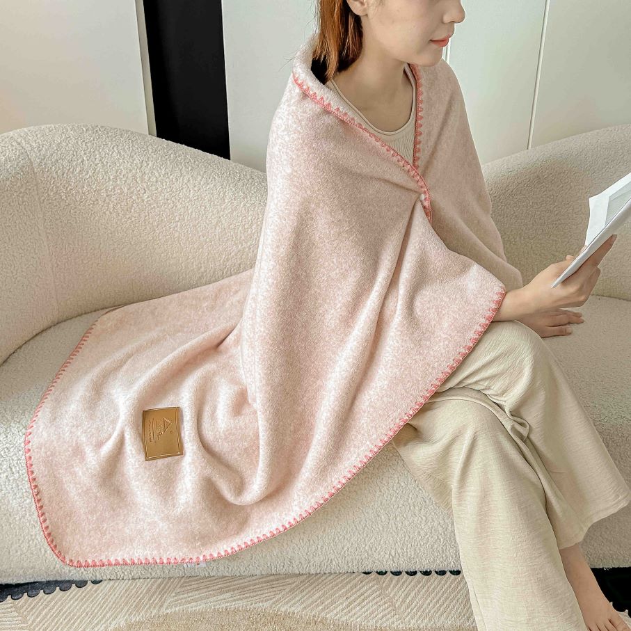Sal Paturi Pufoase Microfibra Fleece Roz Melanj Uni PCJ001